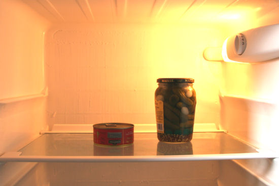 What happens inside the fridge?